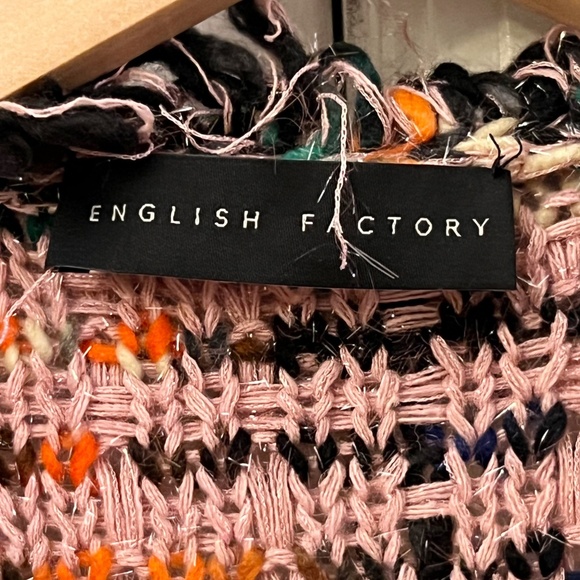 NWOT ENGLISH FACTORY | Neiman Marcus Tweed Bolero Jacket Pink Blazer Fringe - Picture 5 of 10